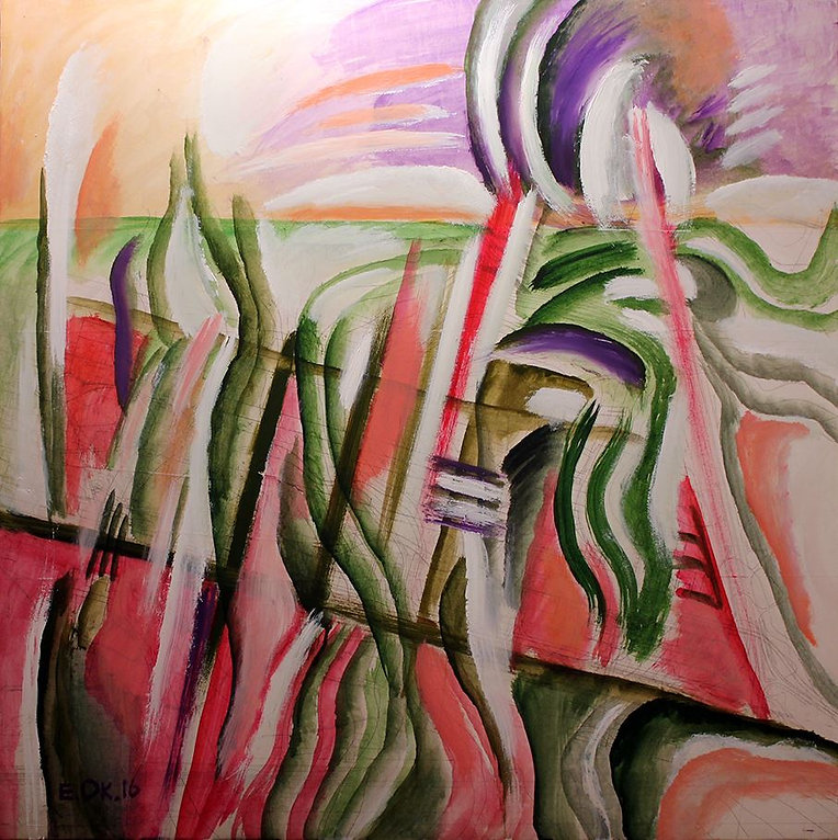 Композиция с фиолетовым, 2016. Евгений Окиншевич