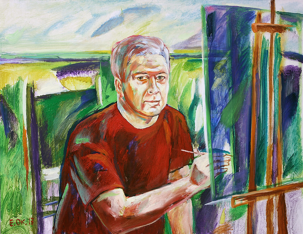 Автопортрет. На пленере, 2017. Евгений Окиншевич