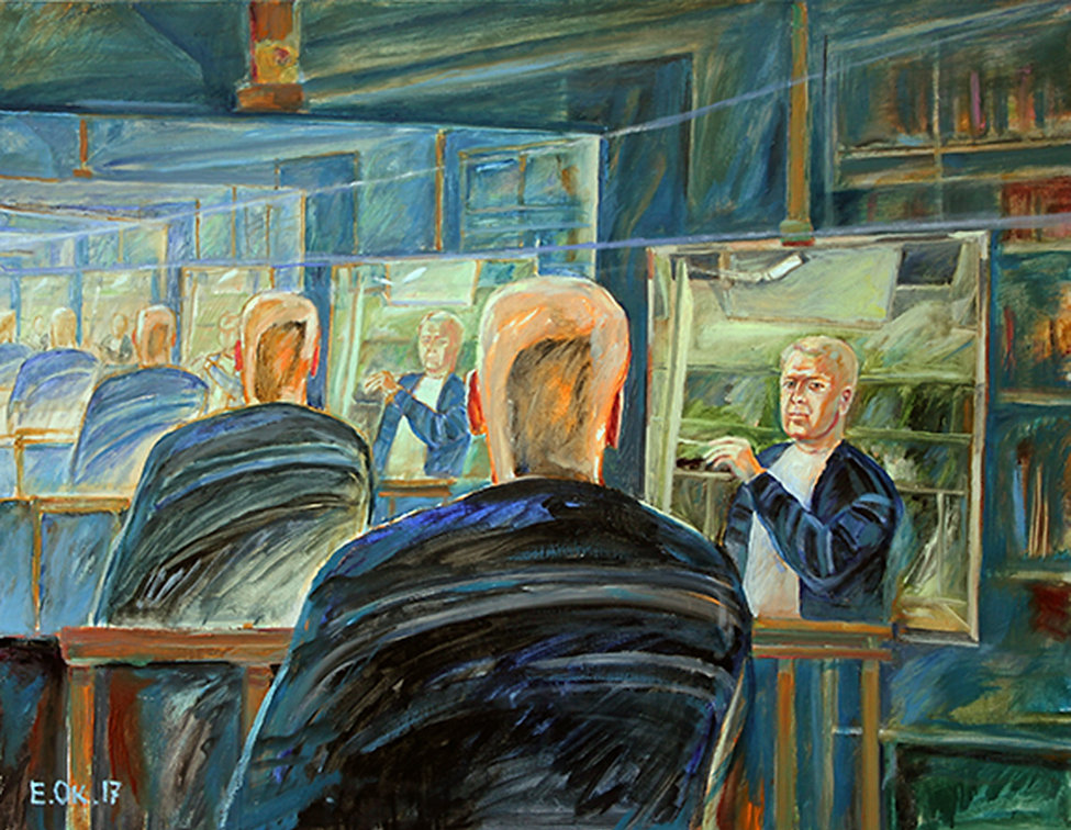 Автопортрет с зеркалом, 2017. Евгений Окиншевич